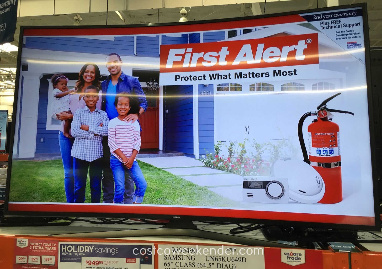 Samsung UN65KU649D 65" Curved 4K UHD LED LCD TV Costco Weekender