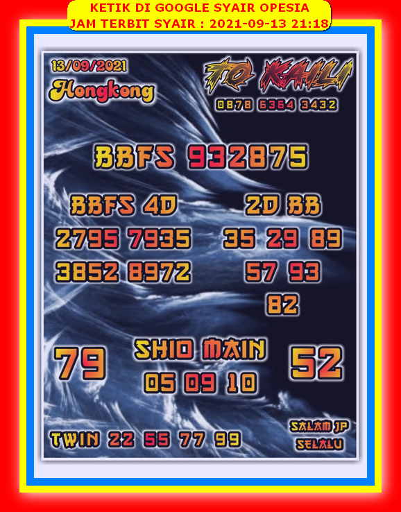 Syair Harian Hk 13 September 2021 Kode Syair Sgp Hk Sd Motesia