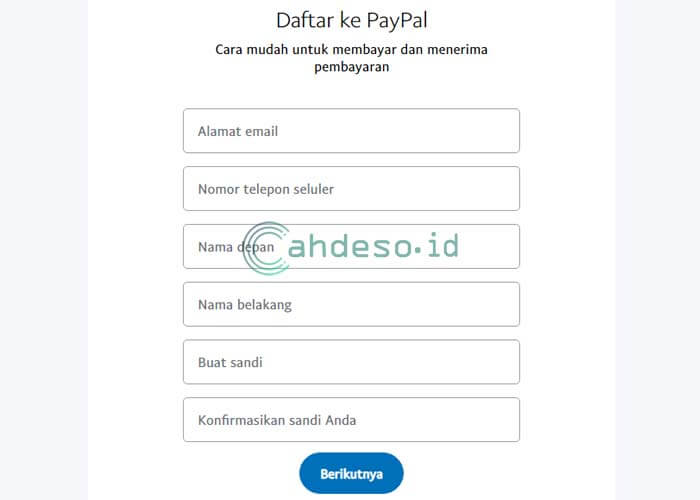 Cara Membuat Akun Paypal Beserta Cara Verifikasi Dengan Vcc Cahdeso Mimpi Besar Anak Desa