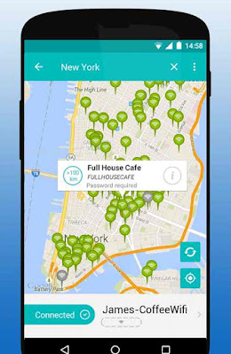 تطبيق WifiMapper للبحث عن اماكن تواجد الانترنت المجاني