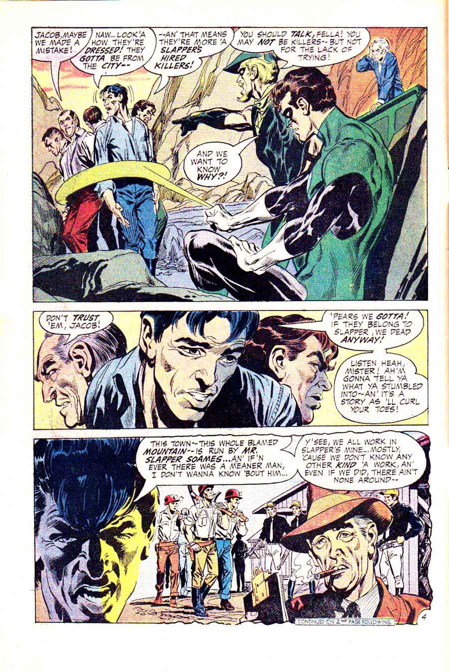 Green Lantern Green Arrow #77 bronze age 1970s dc comic book page art by Neal Adams