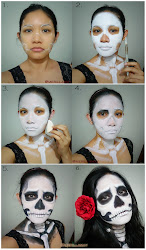 skull tutorial step makeup wardah