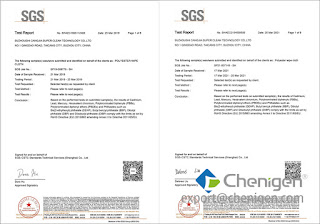 SGS Test Reports of Polyester Cleanroom Wipers