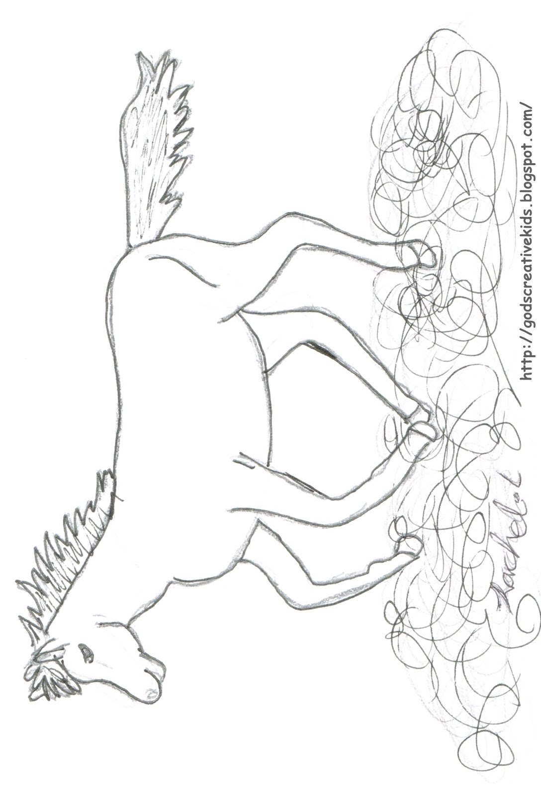 coloring pages horses running - photo #38