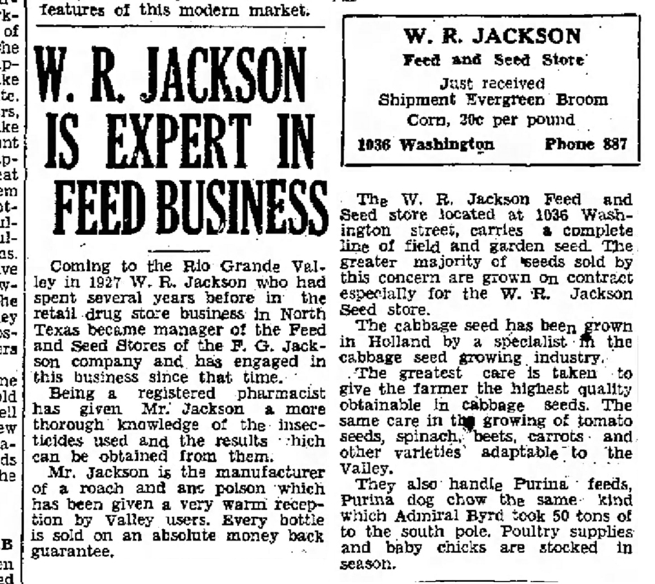 Brownsville Station W.R. Jackson Feed and Seed