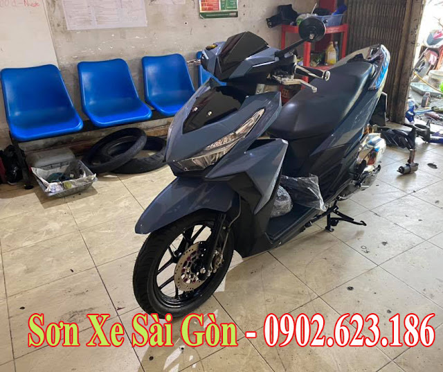 Xe Honda Vario sơn màu xám xi măng cực đẹp