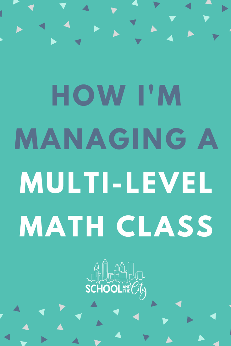 How to Manage a Multi-level Math Class (guided math)