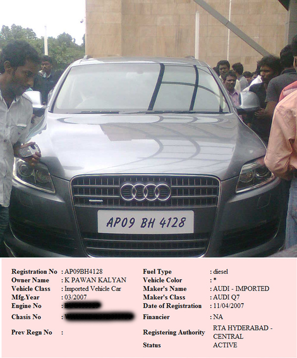 Power Star Pawan Kalyan cars