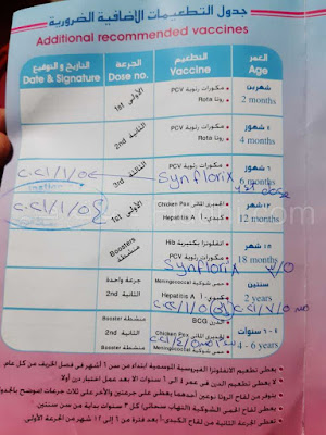 أسعار وجدول التطعيمات الإضافية للأطفال بالمصل واللقاح (فاكسيرا) أسعار وجدول التطعيمات الإضافية للأطفال بالمصل واللقاح (فاكسيرا)