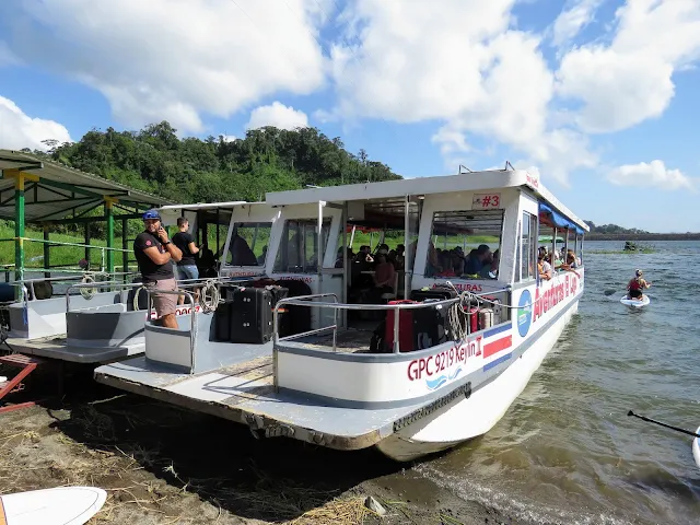 Costa Rica Itinerary: boat en route from Arenal to Monteverde