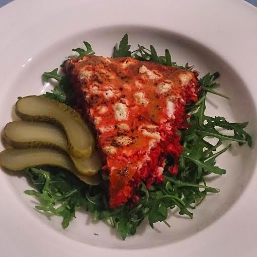 Edible Roots Beetroot & Goats Cheese Baked Frittata
