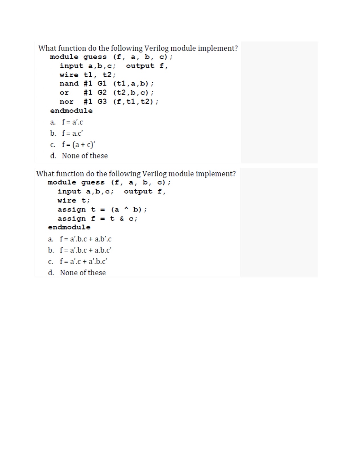 Verilog practice problems with solutions image
