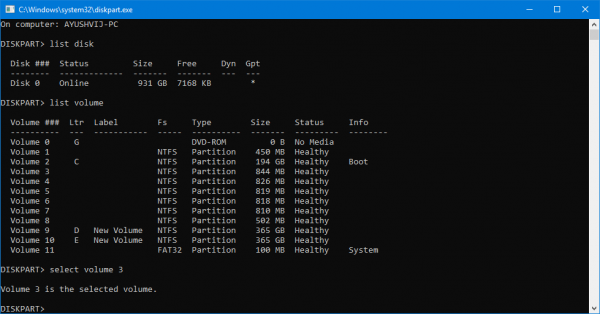 Een volume- of schijfpartitie verwijderen in Windows