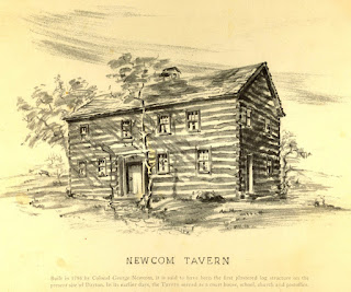 Historic Sketch of Newcom Tavern, Dayton's first permanent building.