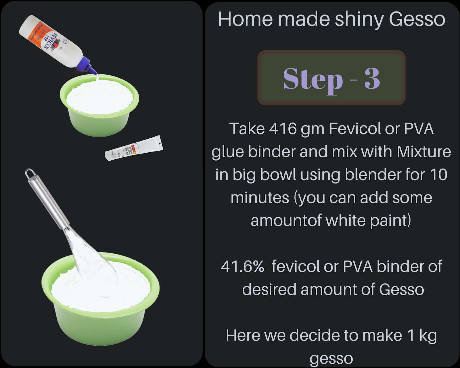 Home made Gesso at very low cost