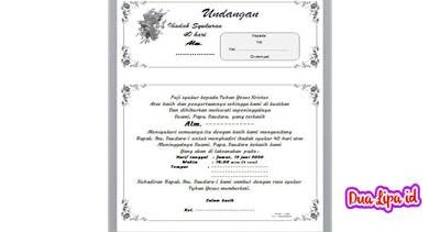 Download Undangan 40 Hari Meninggal Kristen Dua Lipa