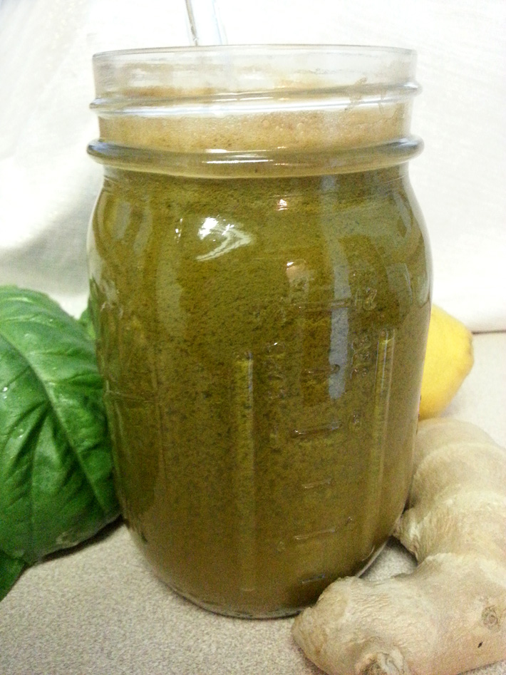 Eat the Rainbow Zesty LemonGingerBasil Green Juice & Natural Vitamin D