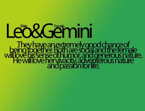 Gemini and Leo Relationship