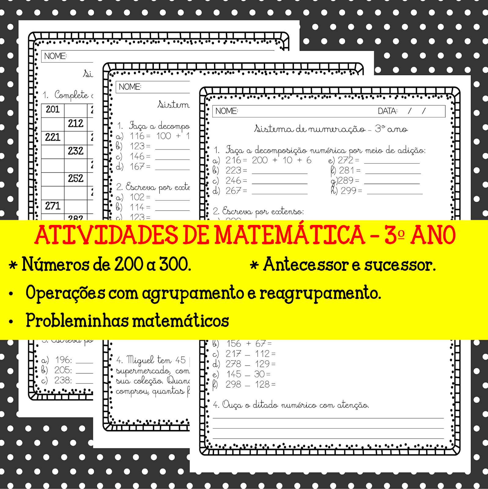 Atividades de Matemática: Adição: 3º Ano - Atividades Educativas