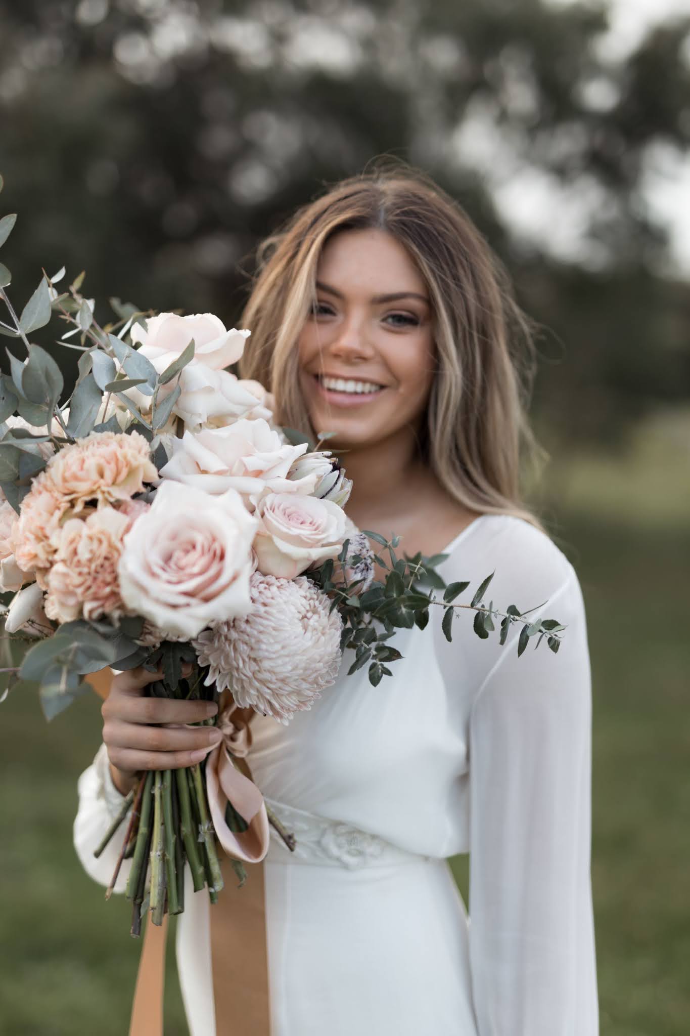 to the aisle australia | fleur de lys bridal editorial kath young photography yallingup wa perth weddings bridal gowns florals bouquet styling tablescape blush pink palette