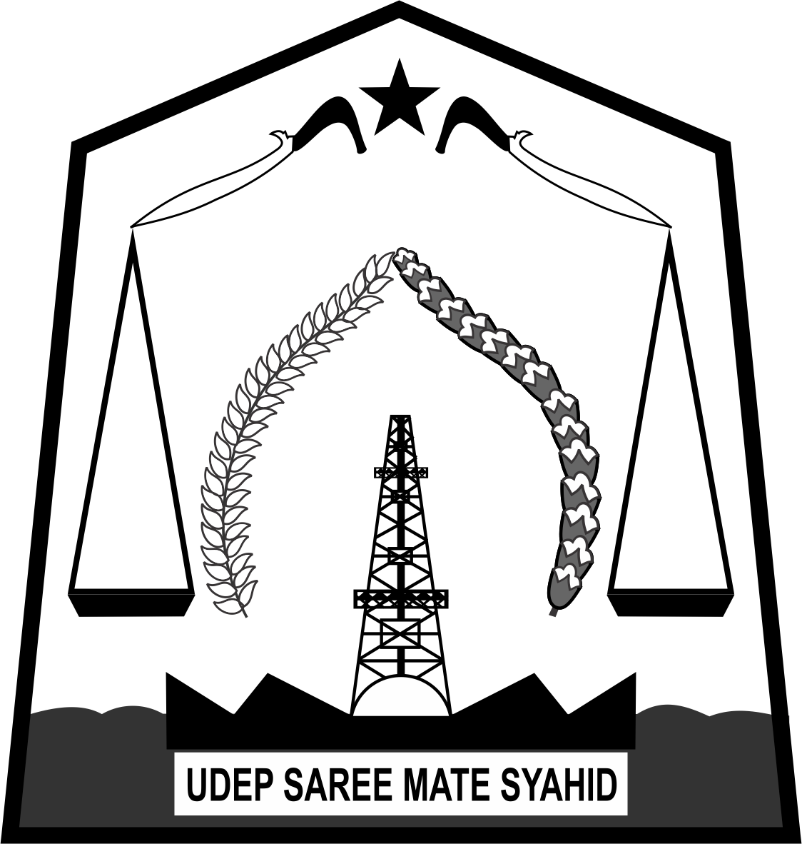 Logo Pemkab Aceh Timur Hitam Putih Desain Kreatif