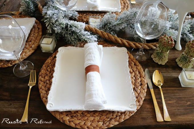 Dining Room Decorated for Christmas | Rustic & Refined