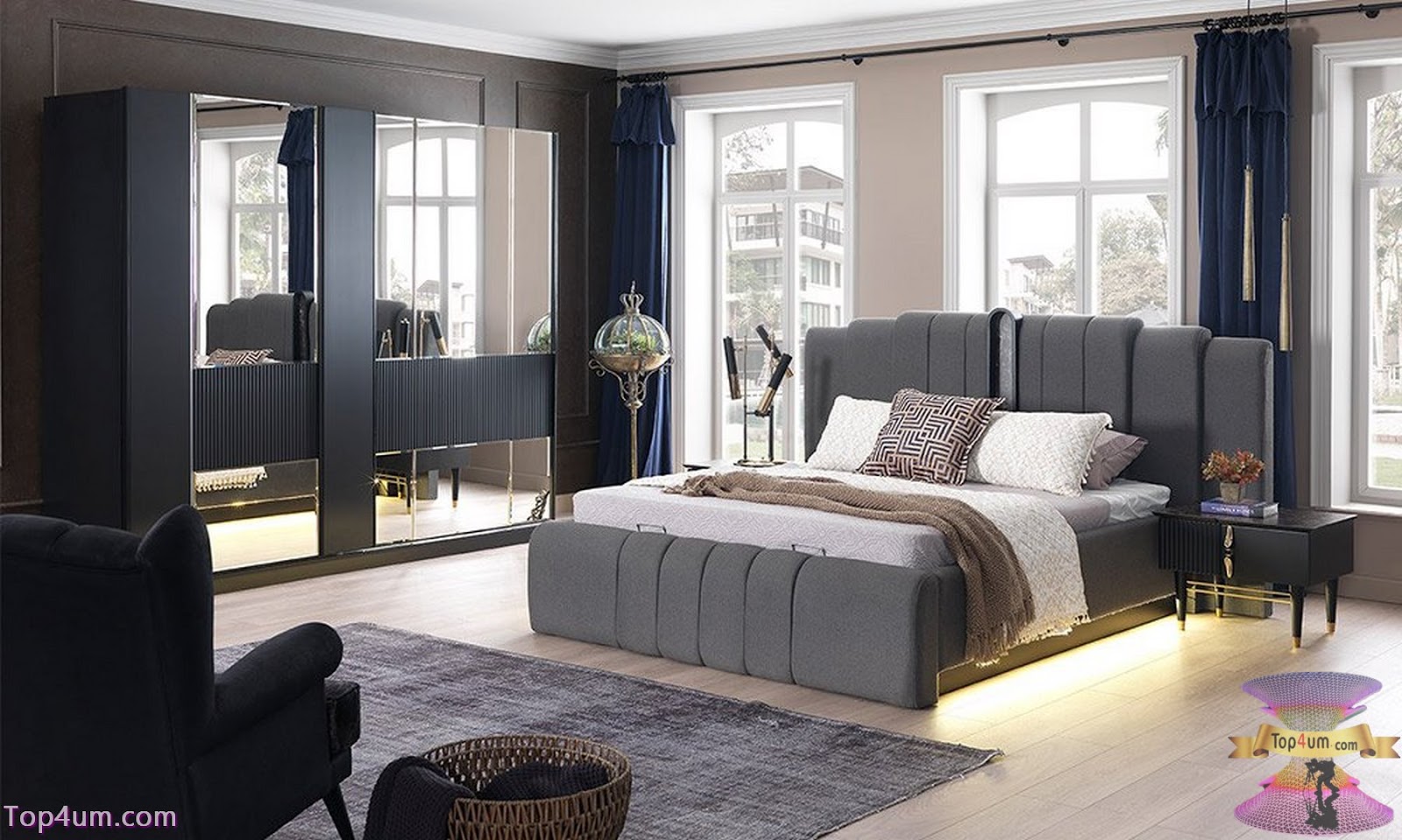 غرف نوم 2021 احدث صور غرف نوم مودرن بتصميمات جديدة للعرسان