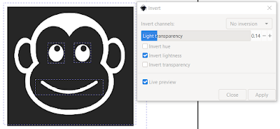 Inkscape Invert Cartoon Monkey Face