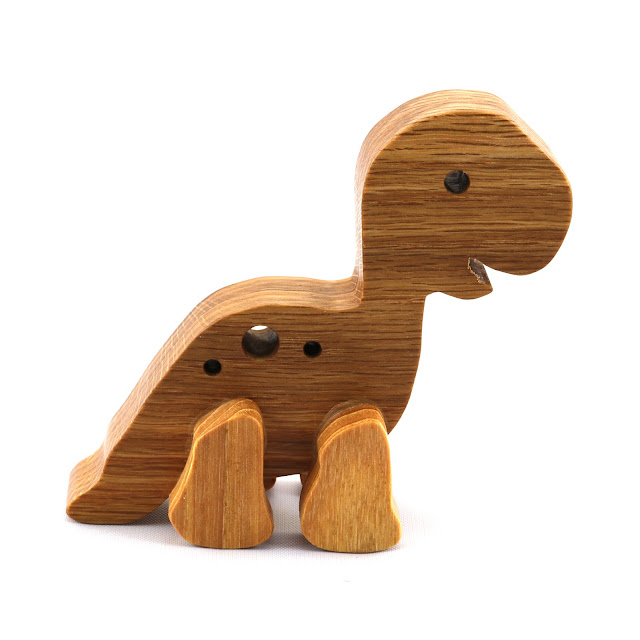 Handmade Wood Toy Longneck Dinosaur