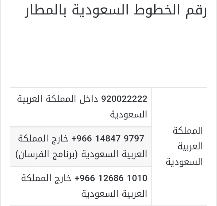 رقم الخطوط السعودية تعديل الحجز التذاكر الحكومية