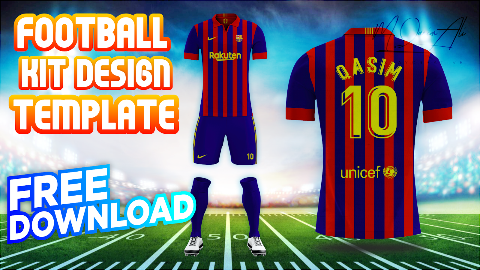 Download Football Kit Design Tutorial In Corel Draw Free Cdr File Download By M Qasim Ali M Qasim Ali Sports Templates For Photoshop Free Mockups