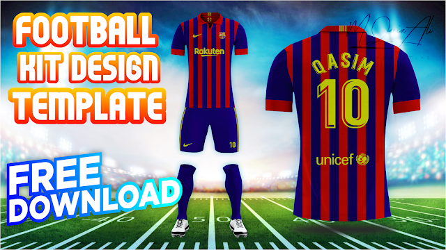 Football Kit Design Tutorial in Corel Draw + Free CDR File Download by M Qasim Ali