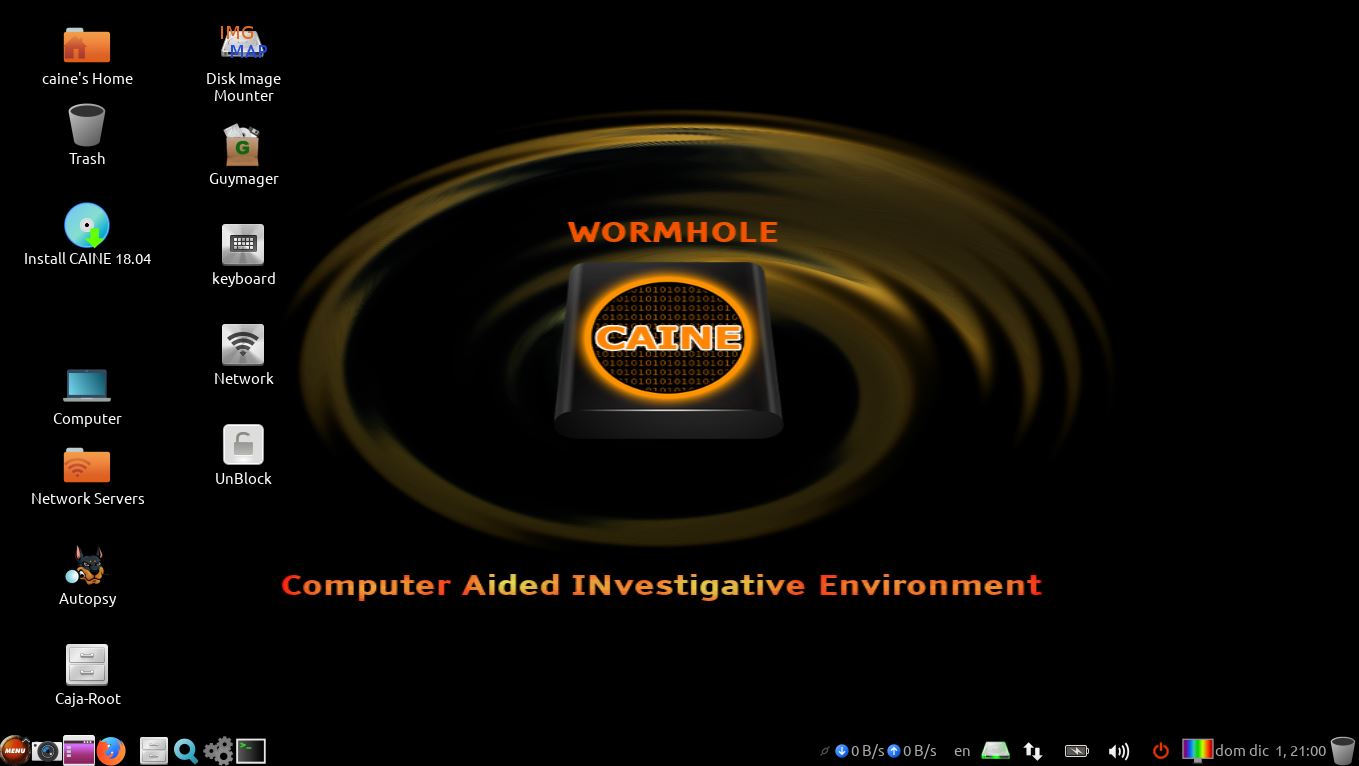 CAINE 11 GNU/Linux Live Distribution For Digital Forensics Project