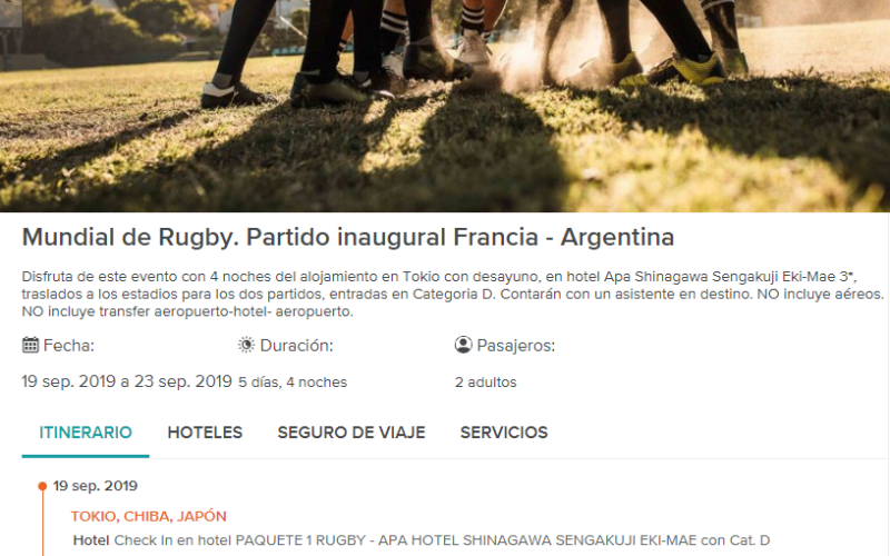 Viajar al Mundial de Rugby 2019