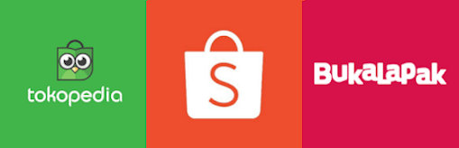 Aplikasi Tokopedia - Shopee - Bukalapak