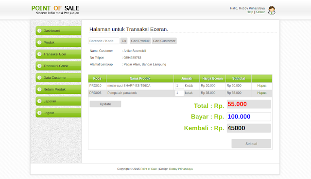 Aplikasi Penjualan Minimarket V.3.2 support PHP 7 (Grosir + Eceran)