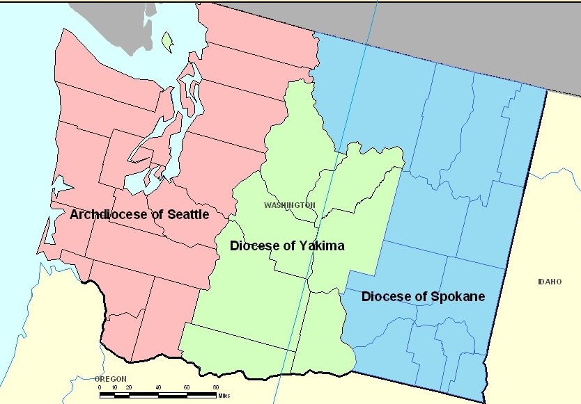 Catholic Cathedrals October 2018 - Map 