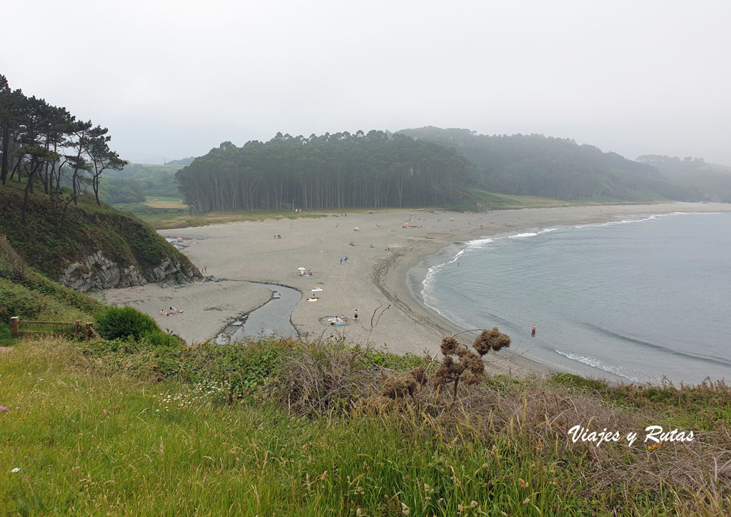 Playa de Frexulfe, Senda naviega Asturias