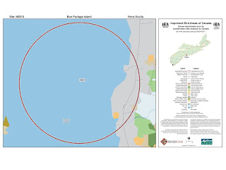 Image of a map of the Bon Portage Island IBA