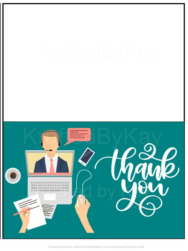 Zoom Meeting Thank You Card