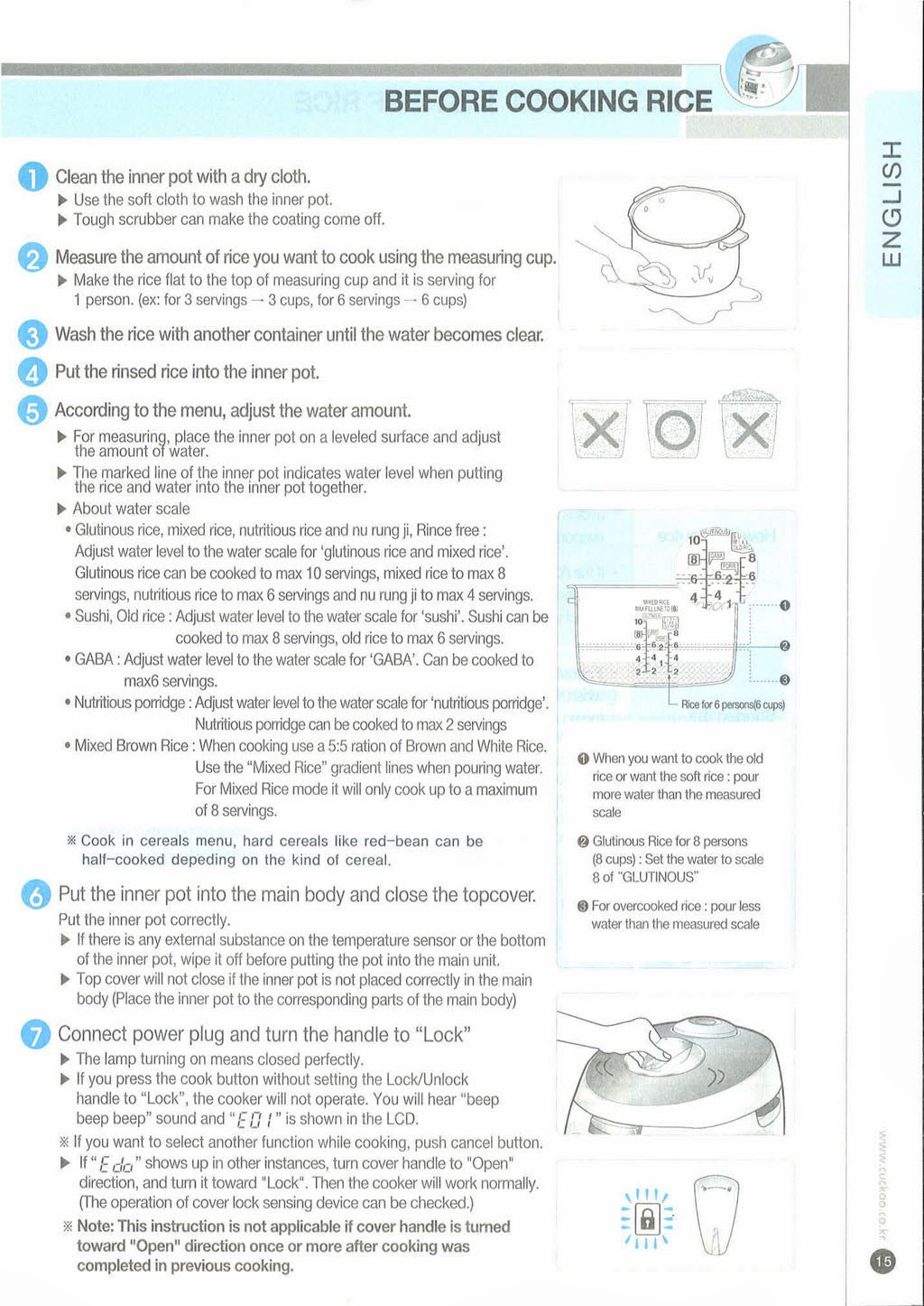 My Cuckoo Rice Cooker: Scanned Cuckoo Rice Cooker English Manual