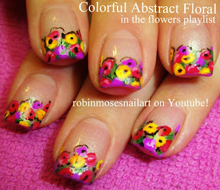 Nail Art by Robin Moses: rainbow nail art, cutest rainbow nails, bright ...