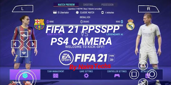FIFA 21 PPSSPP ISO OFFLINE PS4 CAMERA [ENGLISH] FIFA 2021 PPSSPP PS4