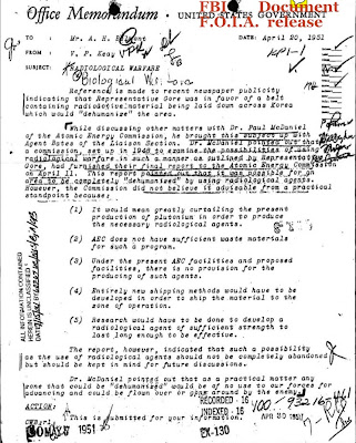 Radiological Warfare for Koea, FBI,  Al Gore 1951