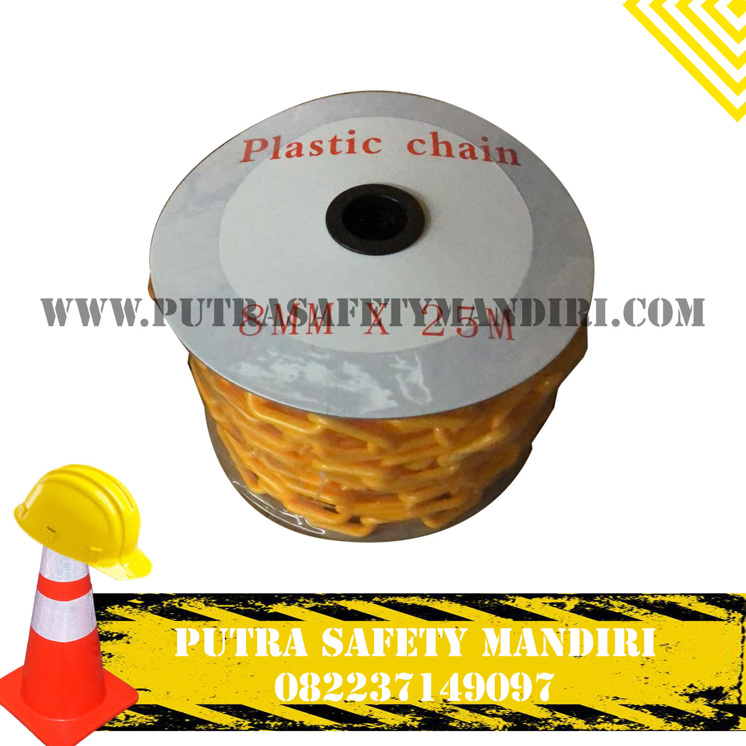 DISTRIBUTOR ROAD TRAFFIC SAFETY PRODUCTS JUAL PLASTIC CHAIN ROLL 8 MM