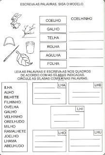 Cantinho da Malu: atividades de alfabetização - LH