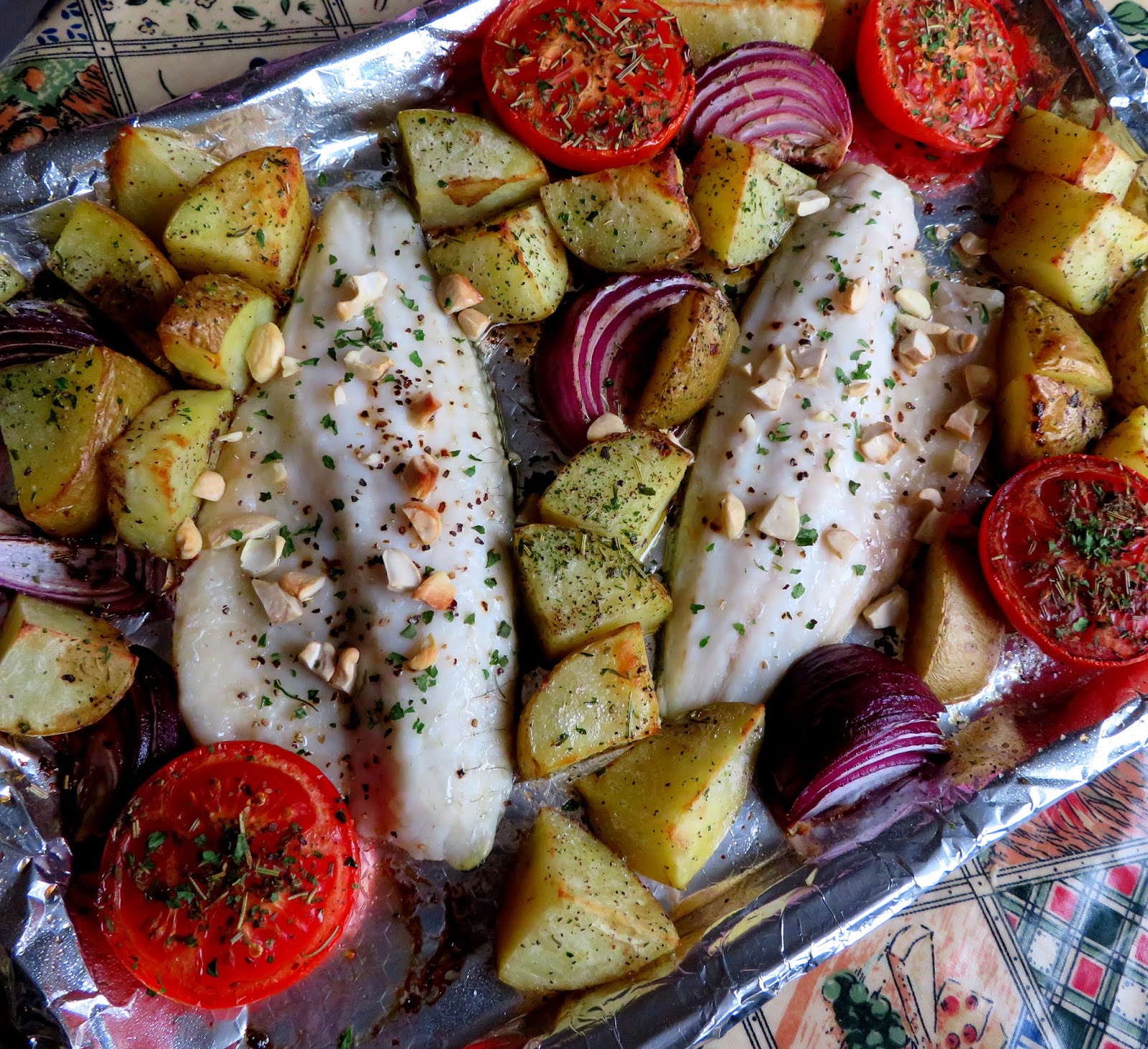 Sheet Pan Roasted Sea Bass Dinner for Two The English Kitchen