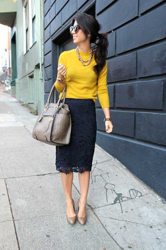 I want pretty: LOOK- Falda Lápiz/ Pencil Skirt Outfits