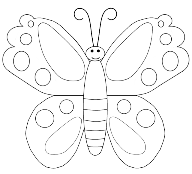 Colouring Place: Butterfly colouring page