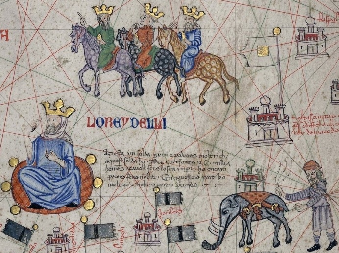 Каталонский атлас 1375 г.. Каталонская карта 1375г. Каталонский атлас 14 века